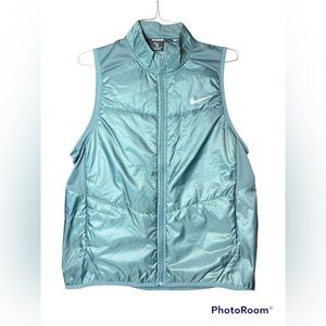 NIKE RUNNING Best Unisex Large Olive Green Full Zip Reflective